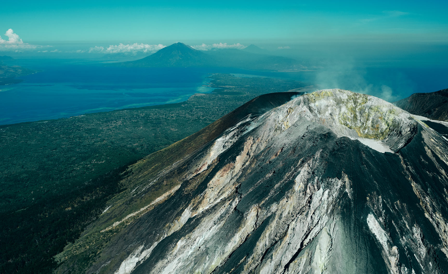 Inactive volcano landscape 